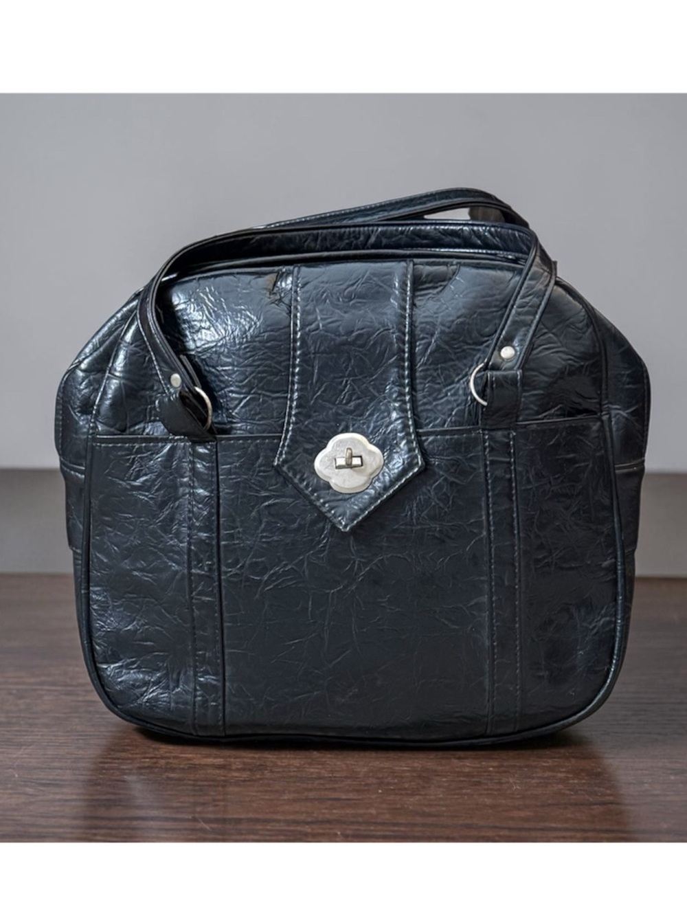 Vintage Carry-On Bag Suitcase Luggage Weekender Overnight Black